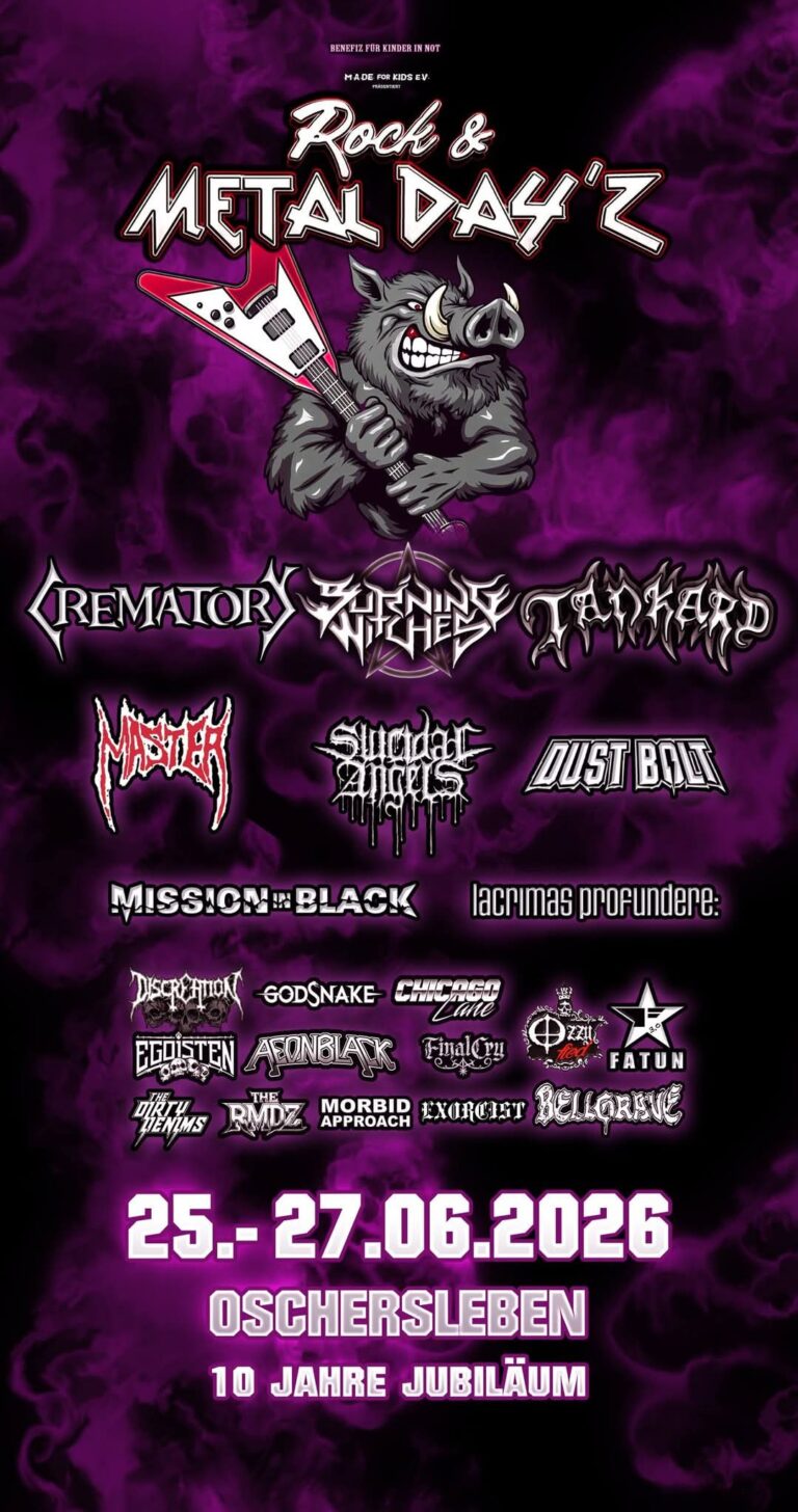 LINE-UP-ÄNDERUNG BEI DEN ROCK & METAL DAY’Z 2026