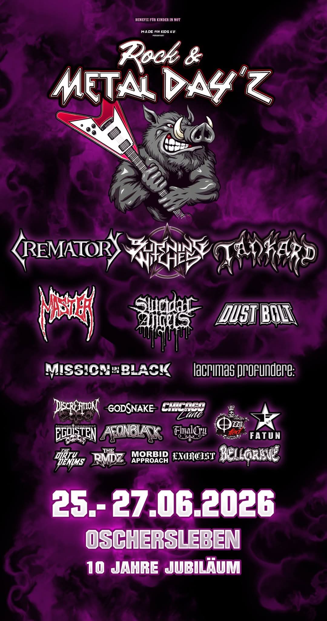 LINE-UP-ÄNDERUNG BEI DEN ROCK & METAL DAY’Z 2026
