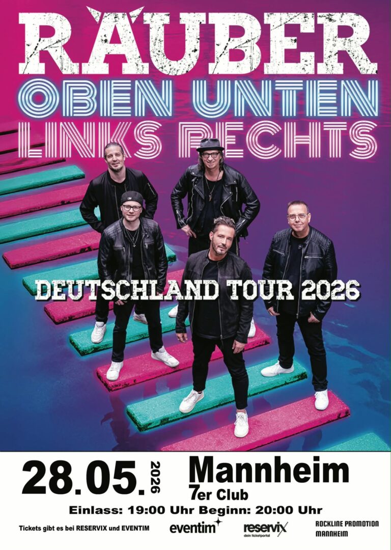 RÄUBER BRINGEN IHRE DEUTSCHLAND TOUR 2026 NACH MANNHEIM!