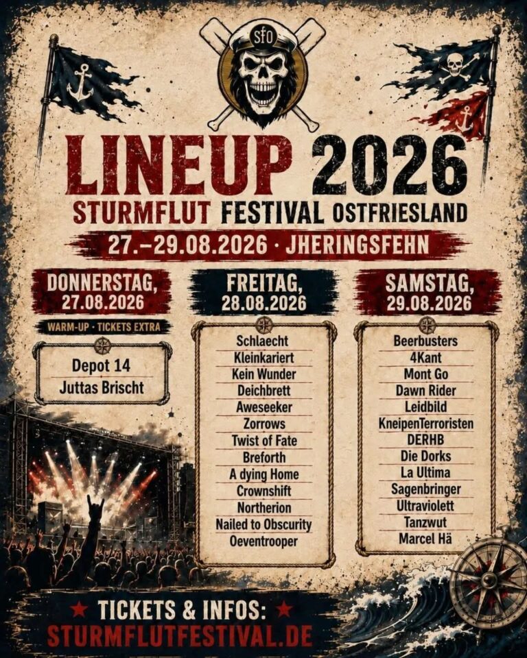 STURMFLUT FESTIVAL 2026 – OSTFRIESLAND RUFT ZUM METAL-STURM!