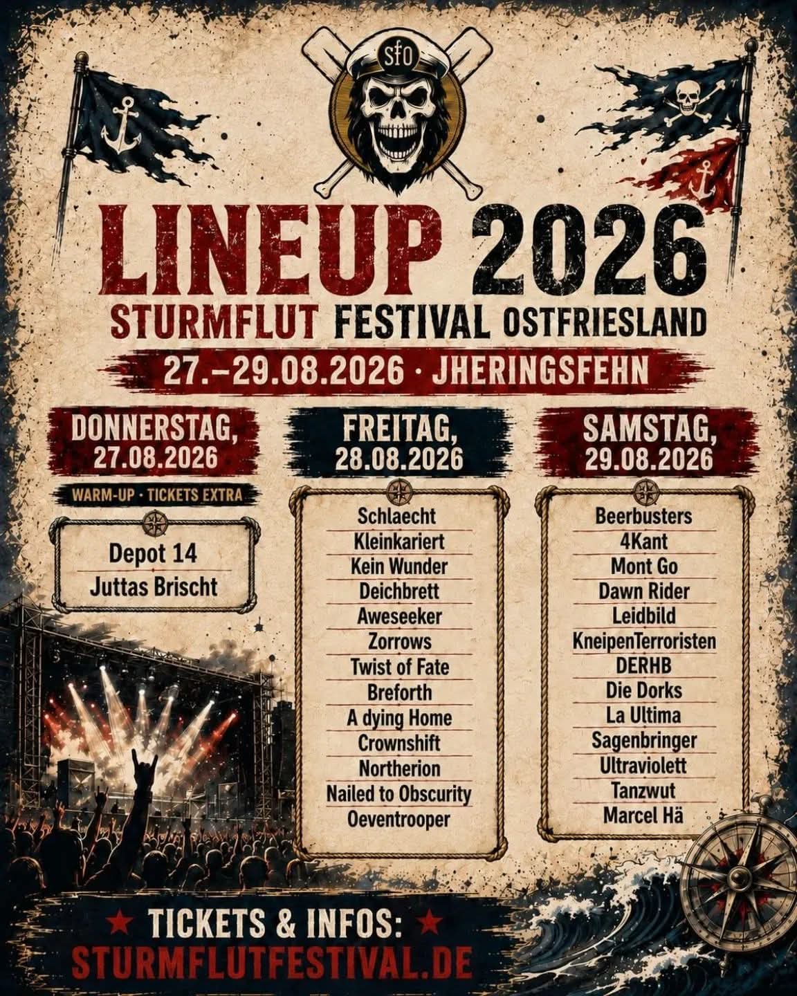 STURMFLUT FESTIVAL 2026 – OSTFRIESLAND RUFT ZUM METAL-STURM!