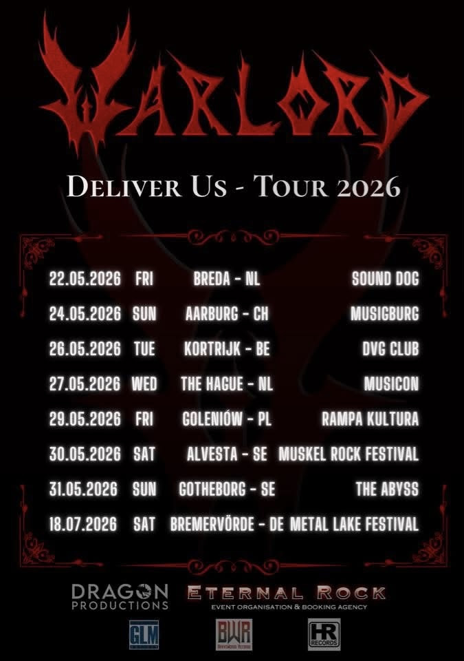 TOUR NEWS | WARLORD gehen Ende Mai auf Europa-Tour – „Deliver Us“ komplett live