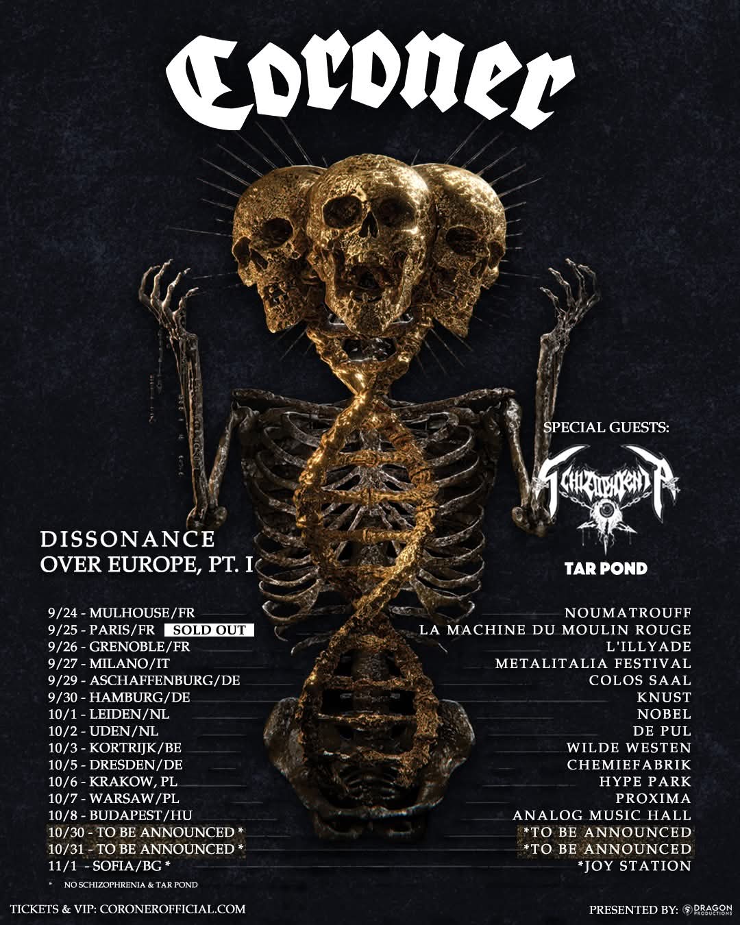 CORONER TOUR 2026
