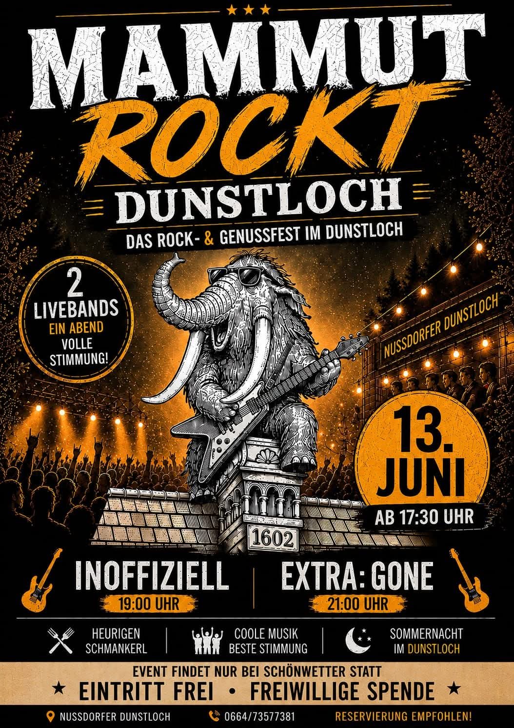 MAMMUT ROCKT DAS DUNSTLOCH – EXTRA:GONE LIVE IN NUSSDORF