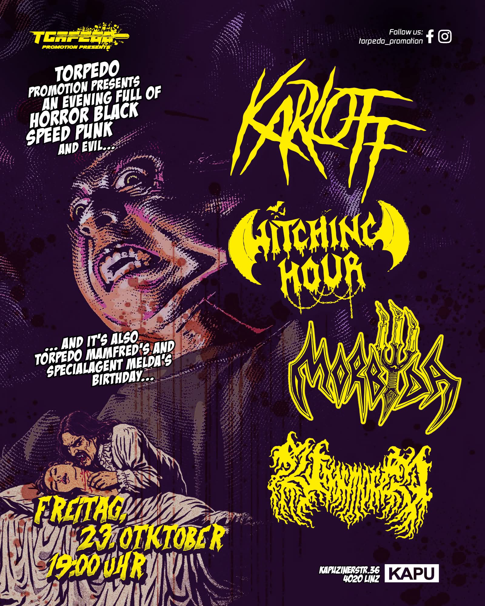 HORROR BLACK SPEED PUNK TRIFFT AUF REINES METAL-BÖSE IN LINZ