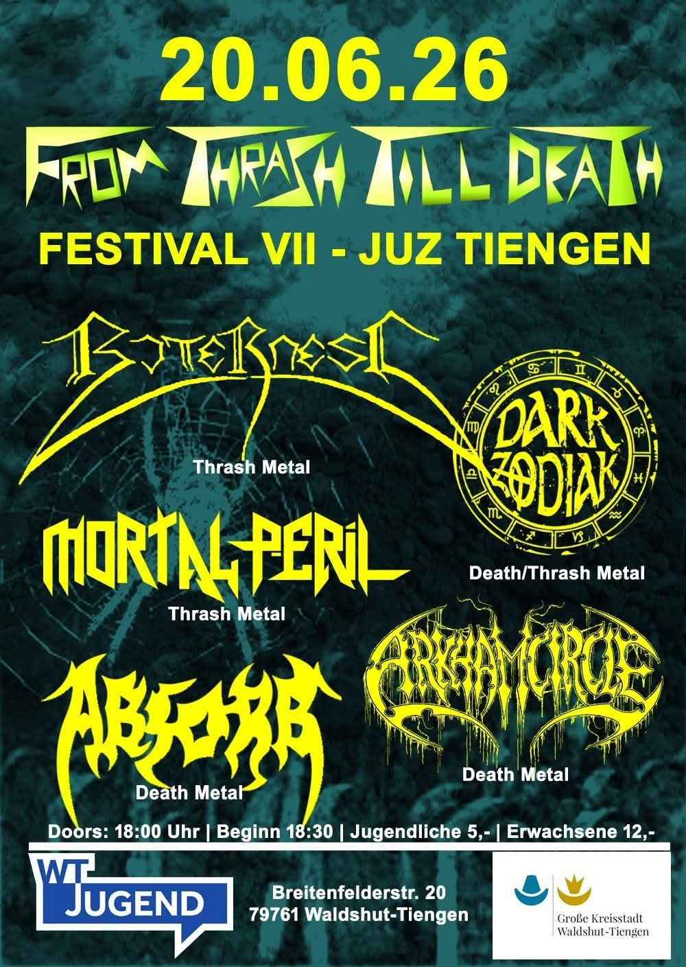 FROM THRASH TILL DAWN FESTIVAL VII BRINGT THRASH- UND DEATH-METAL NACH TIENGEN