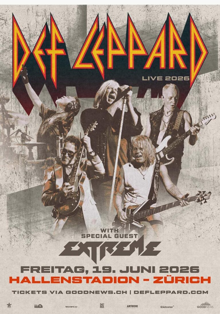 DEF LEPPARD SPIELEN HEUTE IN ZÜRICH – EXTREME ALS SPECIAL GUEST