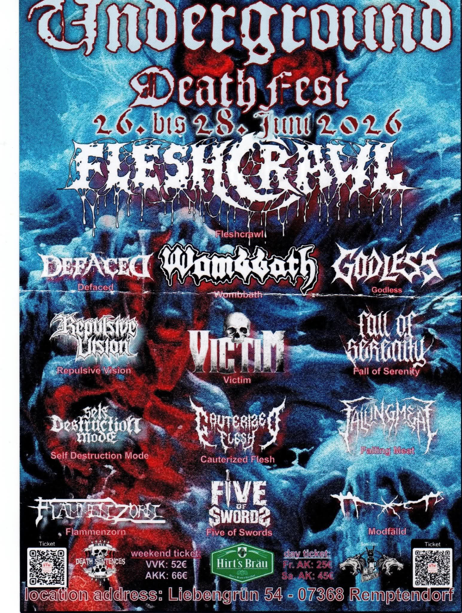 UNDERGROUND DEATHFEST V: DREI TAGE DEATH METAL IM HERZEN THÜRINGENS