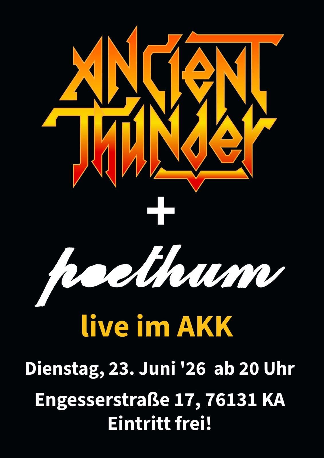 ANCIENT THUNDER UND PHELTHUM LIVE IM AKK KARLSRUHE
