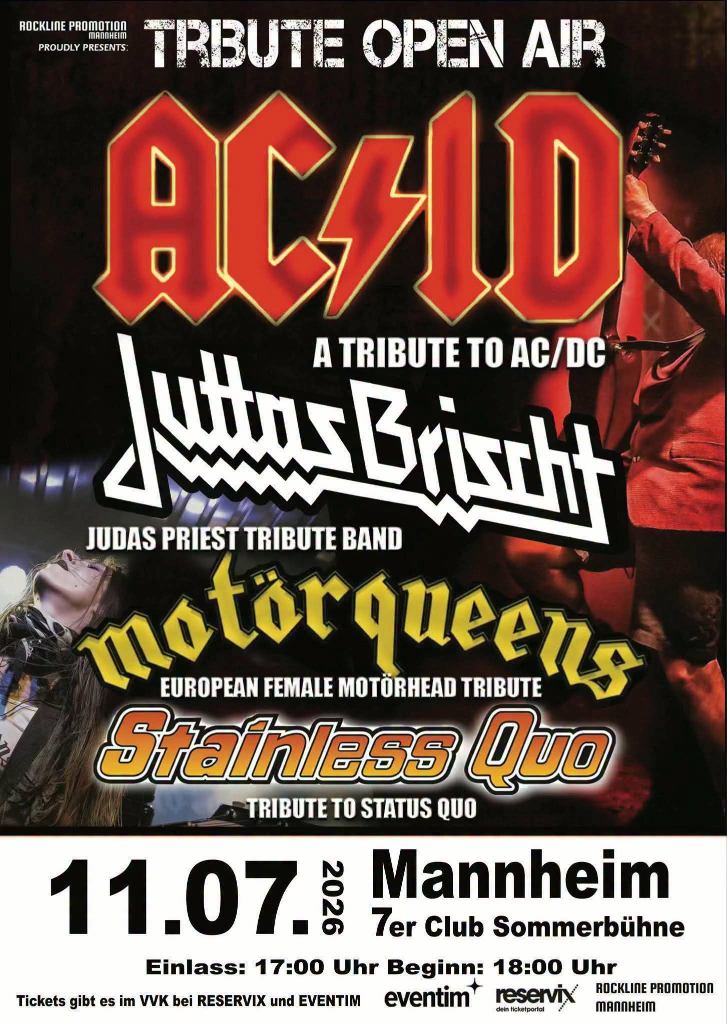 TRIBUTE OPEN AIR 2026 BRINGT KLASSIKER DER ROCKGESCHICHTE NACH MANNHEIM