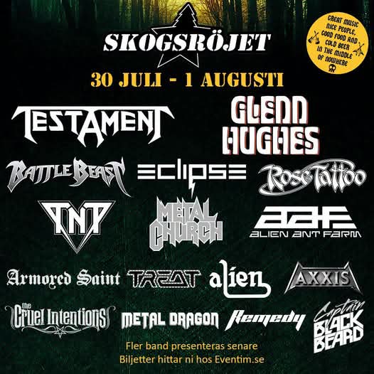 SKOGSRÖJET FESTIVAL 2026: STARKES LINE-UP FÜR SCHWEDENS WALDROCK-PARADIES