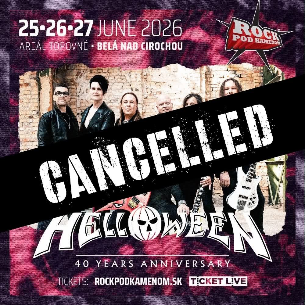 HELLOWEEN: ROCK POD KAMEŇOM FESTIVAL ABGESAGT / VERSCHOBEN