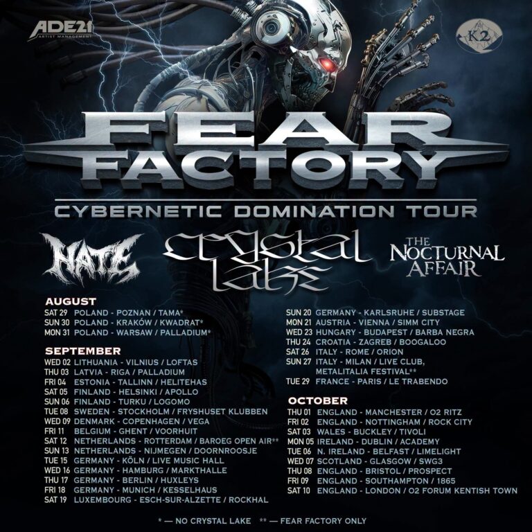 FEAR FACTORY KÜNDIGEN GROSSE EUROPA-TOUR 2026 AN