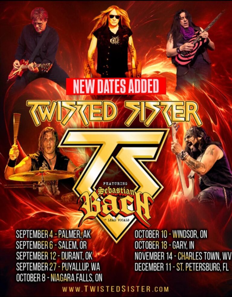TWISTED SISTER MIT SEBASTIAN BACH: WEITERE US-SHOWS FÜR 2026 BESTÄTIGT