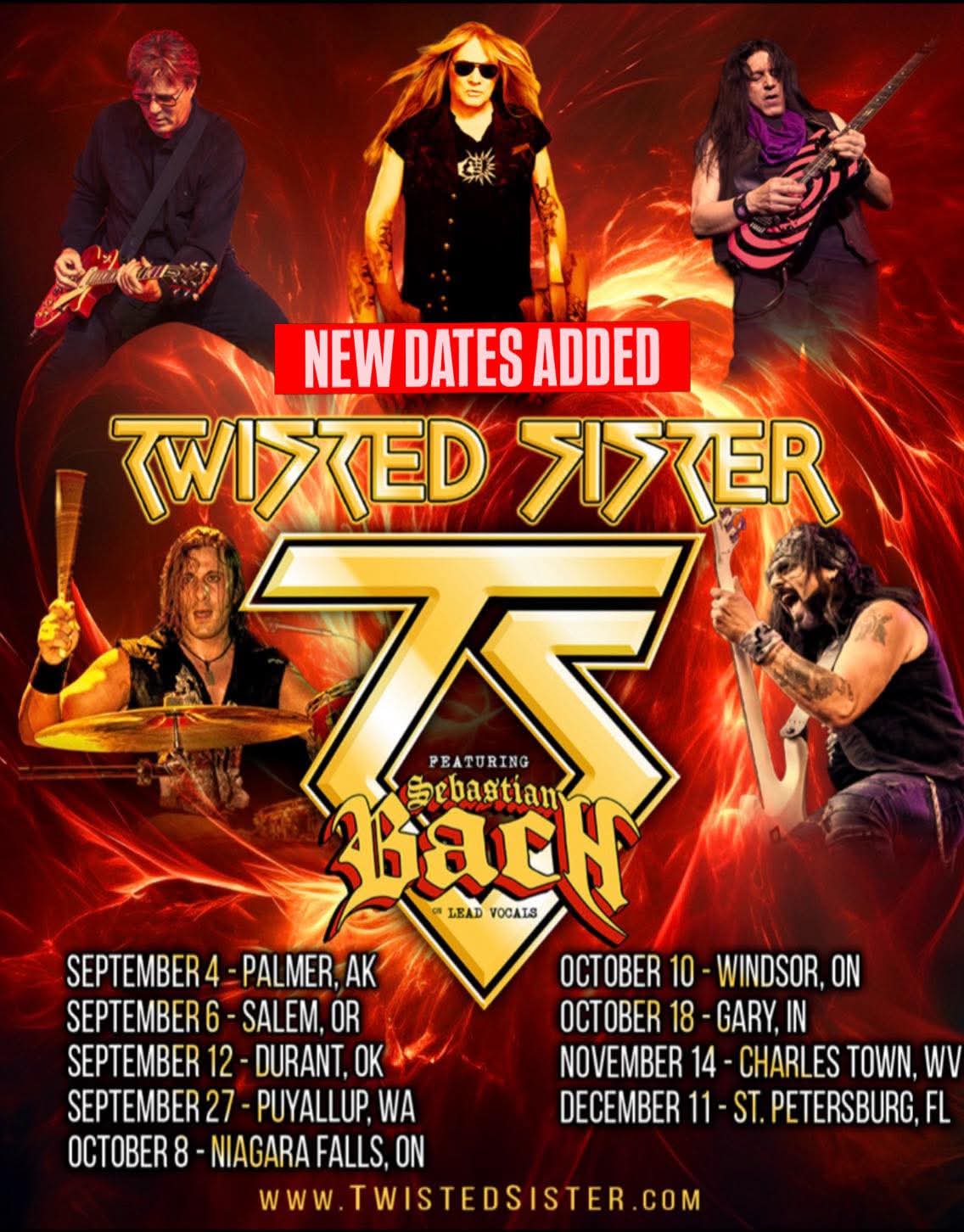 TWISTED SISTER MIT SEBASTIAN BACH: WEITERE US-SHOWS FÜR 2026 BESTÄTIGT