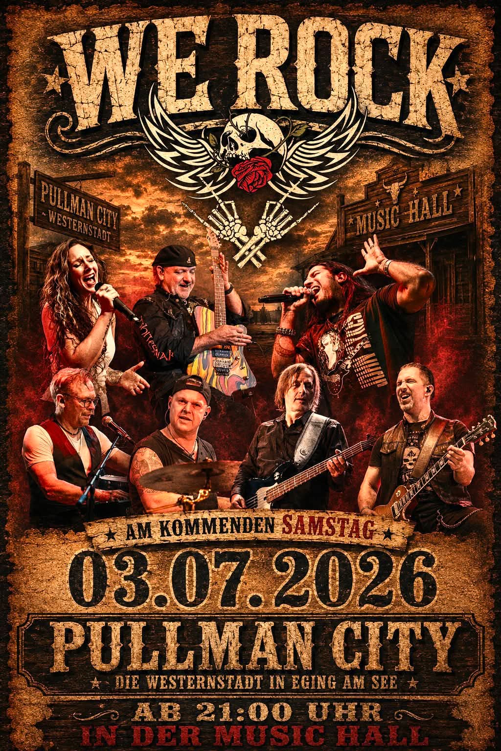 WE ROCK SPIELEN BEIM HARLEY TREFFEN IN PULLMAN CITY
