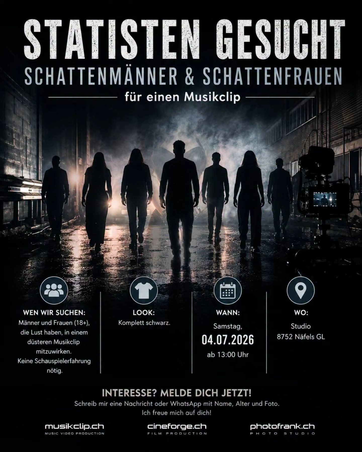 CASTING AUFRUF FÜR MYSTISCHES MUSIKVIDEO