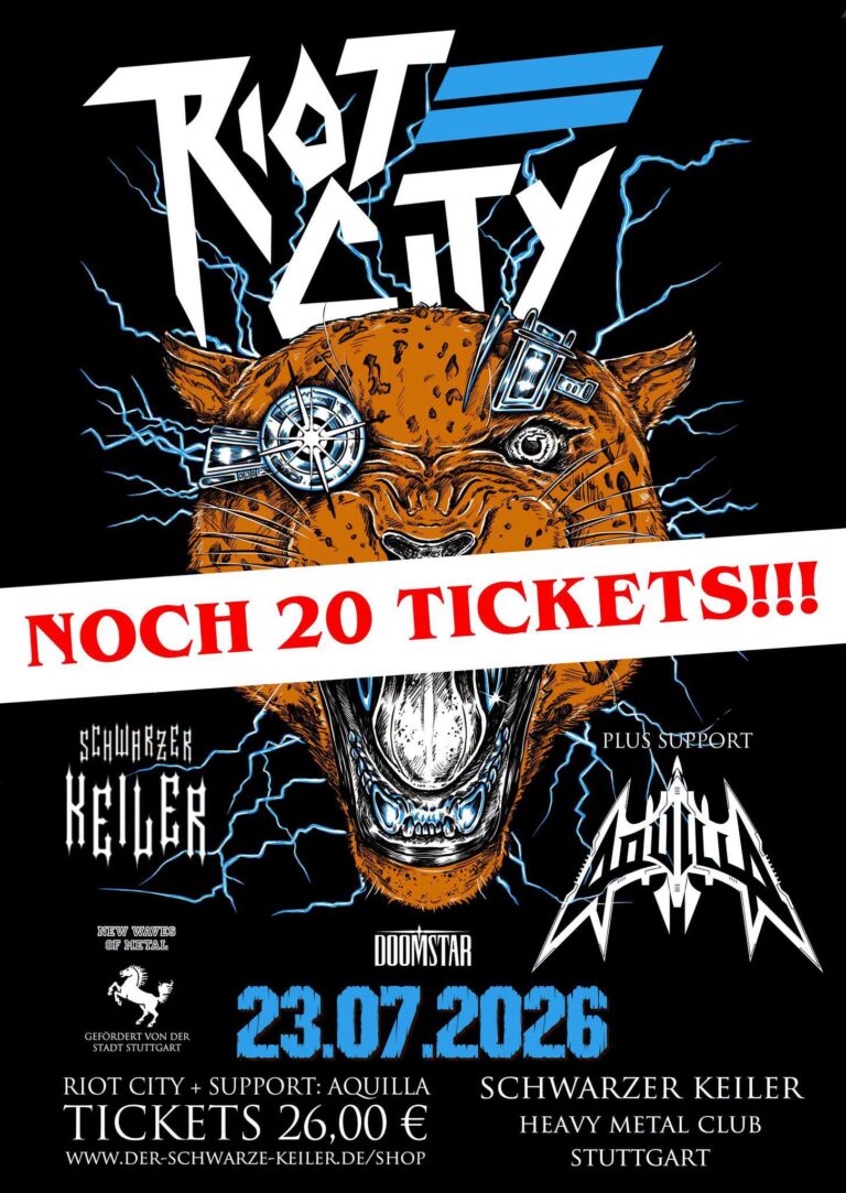 RIOT CITY UND AQUILLA BRINGEN SPEED METAL NACH STUTTGART