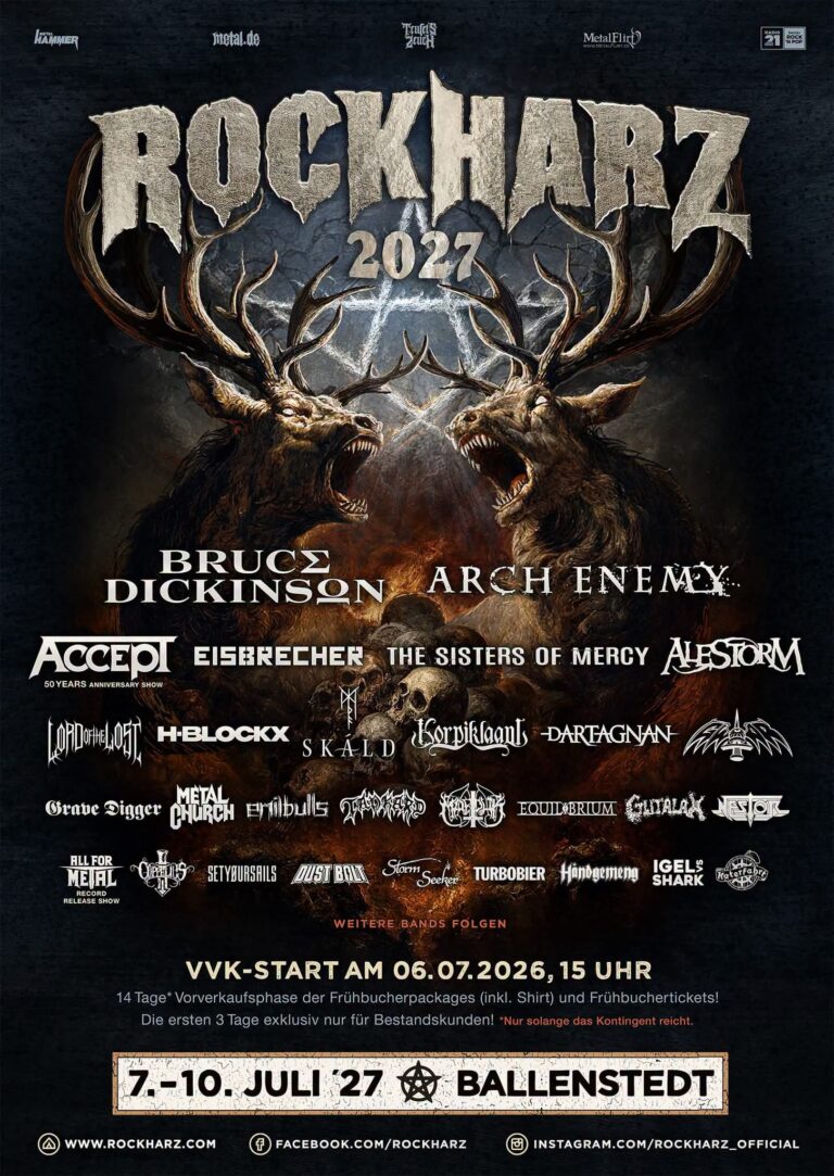 ROCKHARZ FESTIVAL GIBT ERSTE BANDWELLE FÜR 2027 BEKANNT