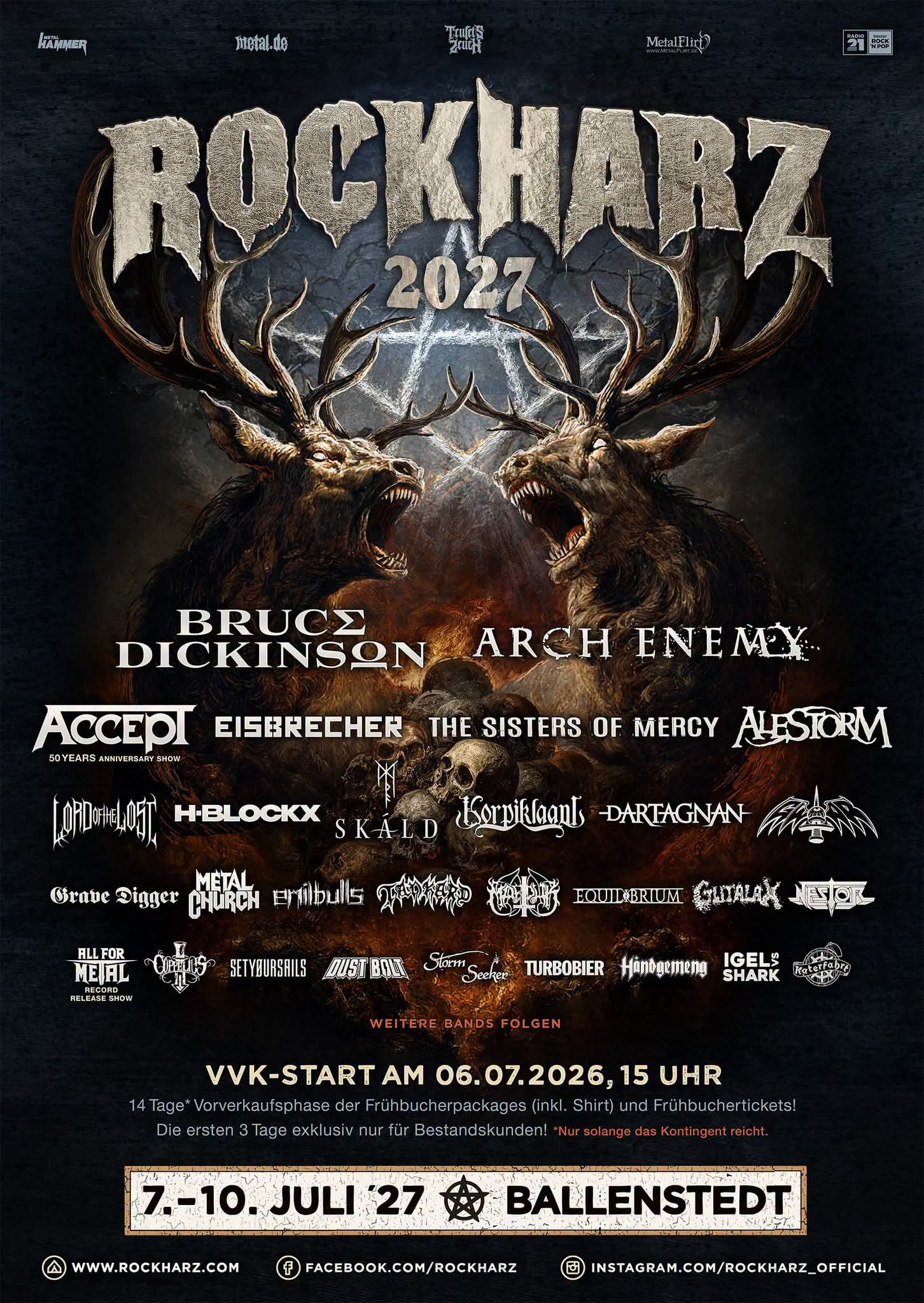 ROCKHARZ FESTIVAL GIBT ERSTE BANDWELLE FÜR 2027 BEKANNT