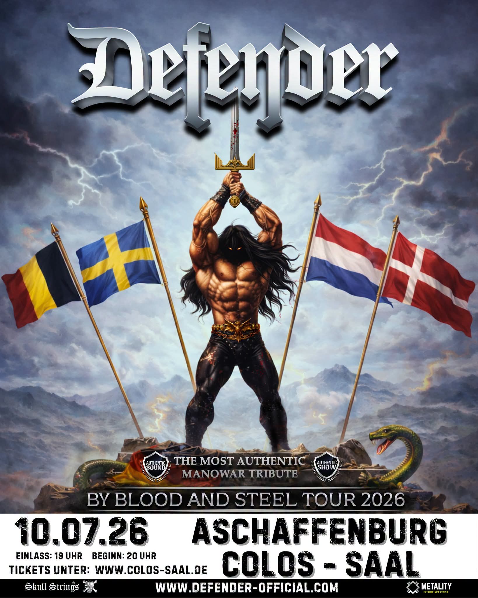 DEFFENDER BRINGEN MANOWAR-KLASSIKER NACH ASCHAFFENBURG