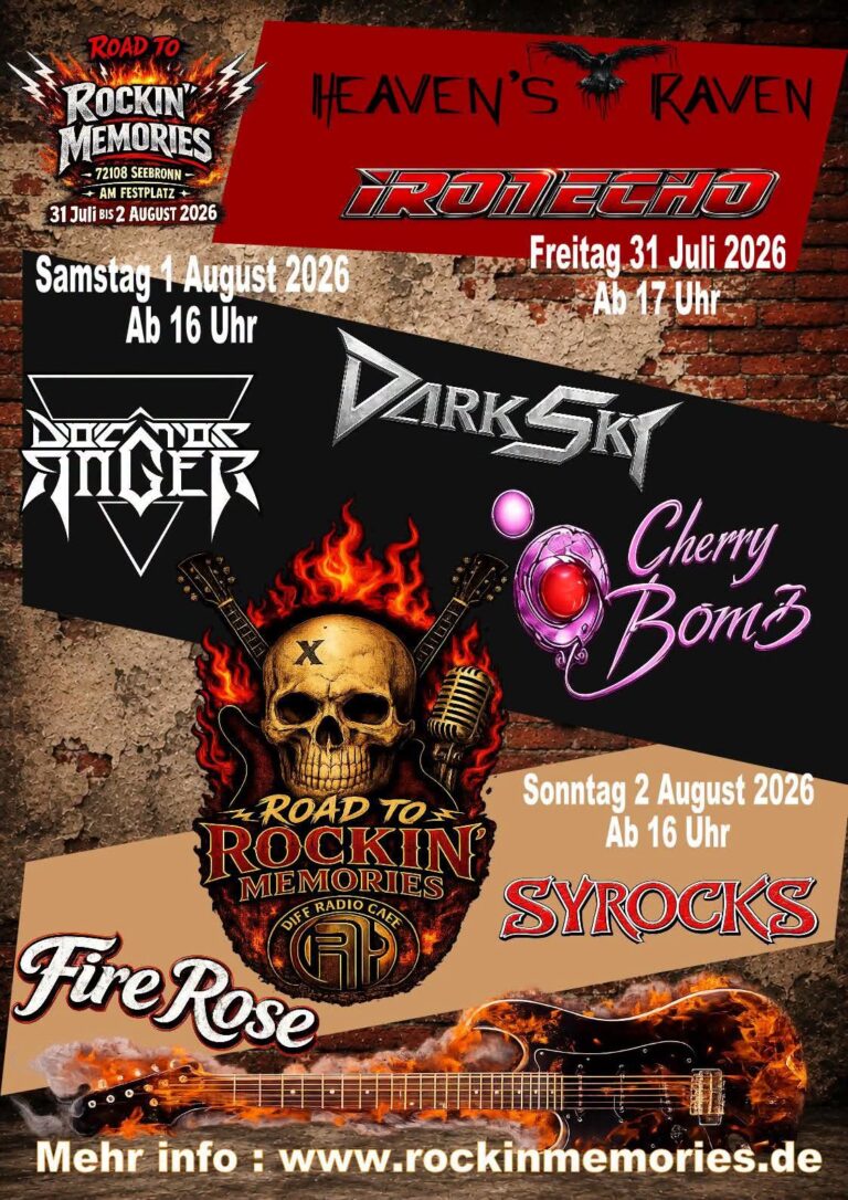 ROAD TO ROCKIN' MEMORIES BRINGT STARKE ROCK-POWER NACH SEEBRONN