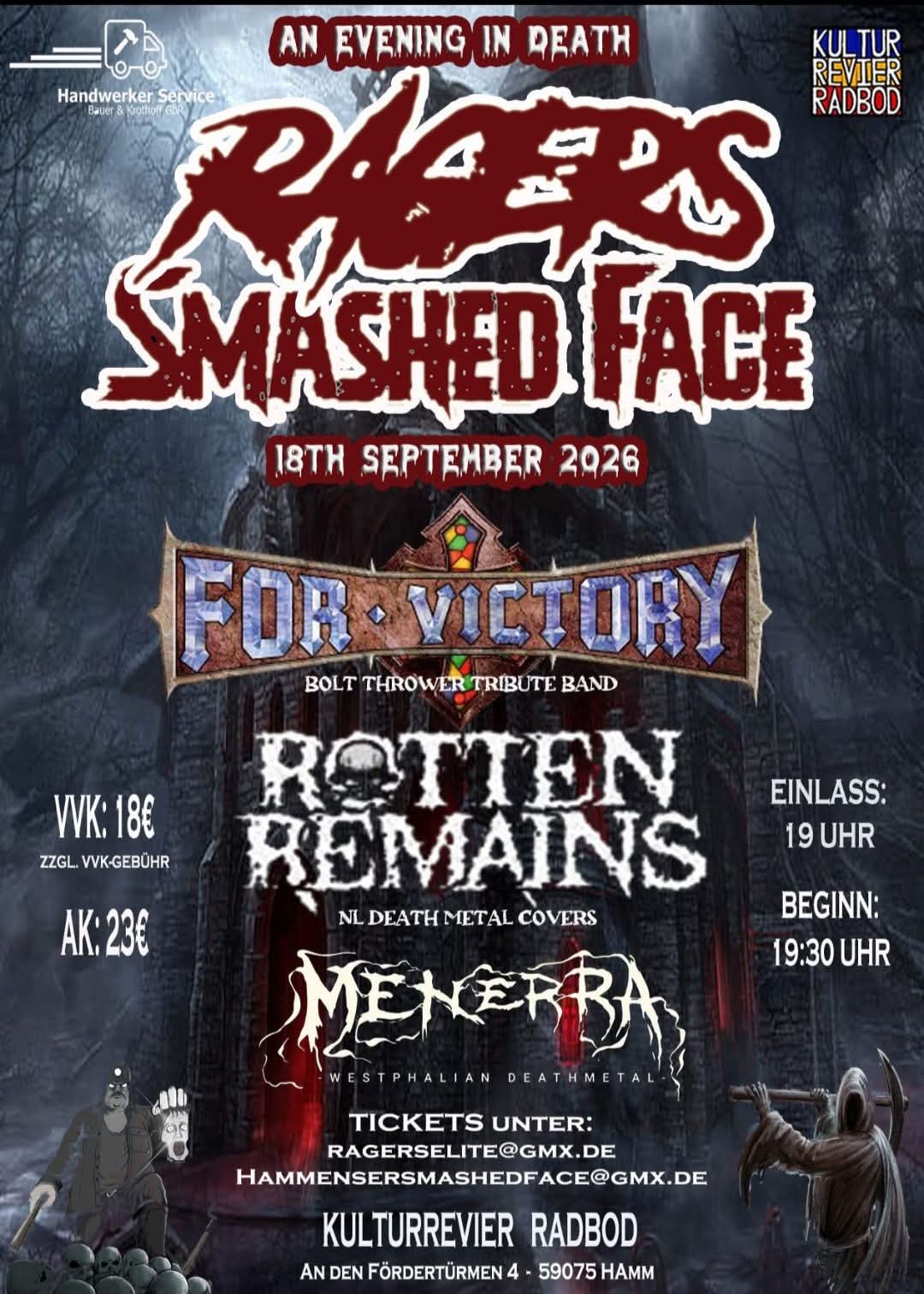 HAMMENSER SMASHED FACE FESTIVAL: VERANSTALTER BANGEN UM DEATH-METAL-ABEND