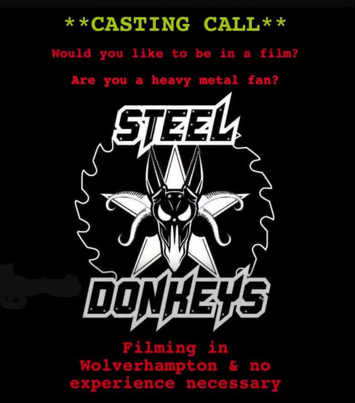 STATISTEN FÜR ROCK-HORRORFILM "STEEL DONKEY'S" GESUCHT