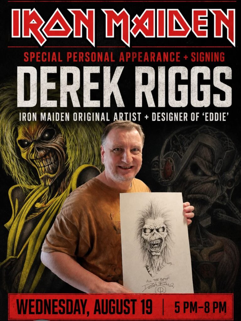 IRON MAIDEN Künstler Derek Riggs kommt zur Signing Session nach Las Vegas